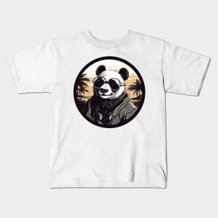 Cool Animals: Cartoon Vintage Funny Cool Panda Kids T-Shirt